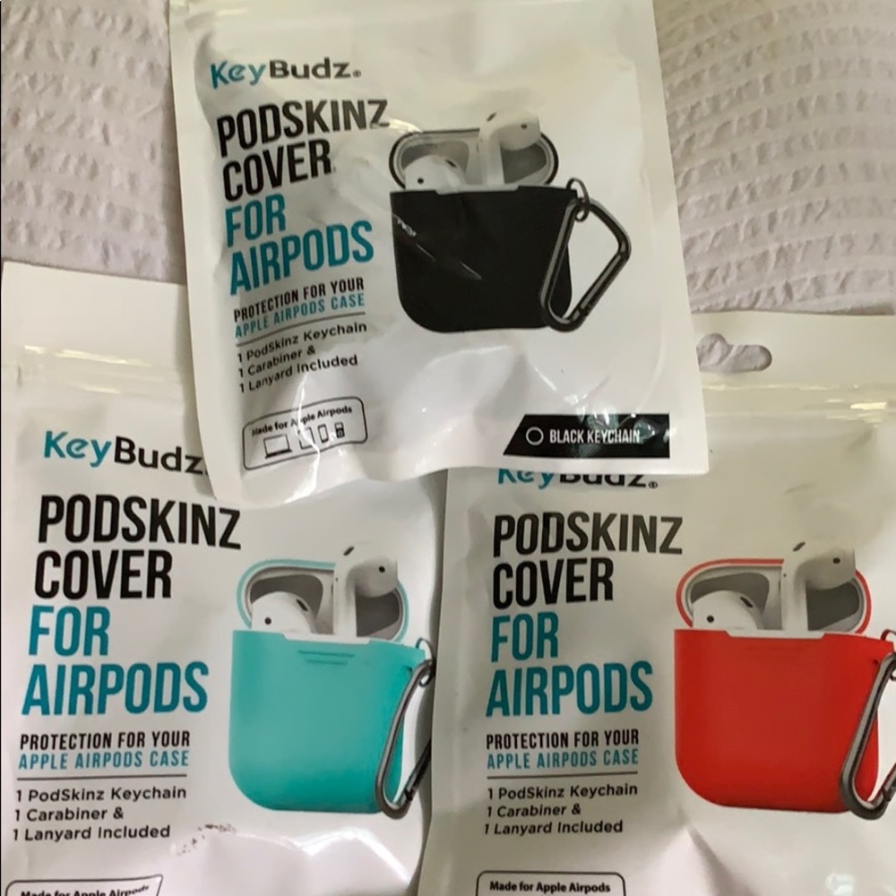 New Podskinz for AirPods blk, red or diamond blue